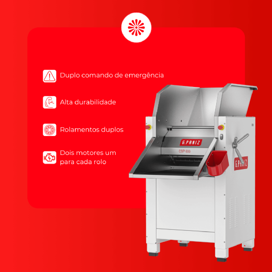 Cilindro Sovador CSP 600 G2 Epóxi Bandeja Inox 380v G Paniz