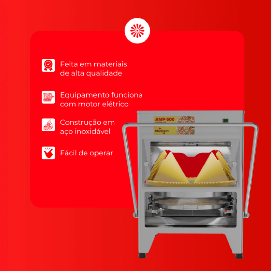 Abridor De Massa Para Pizza AMP 500 220V Skymsen