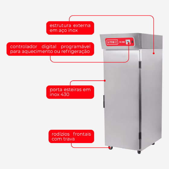 Câmara Climática CC 500 Interior e Exterior Aço Inox 220v G Paniz