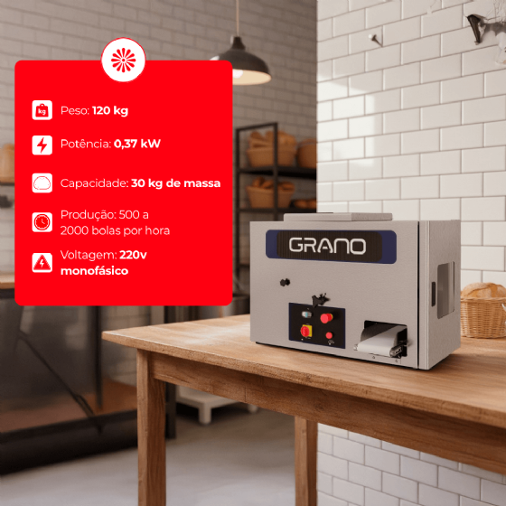 Divisora Automática de Massas DA 30 Inox 220v Grano