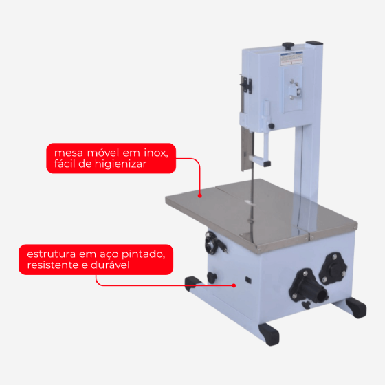 Serra Fita Junior ll 1,90 com Picador e Extrusor N°08 Bivolt Tropikal