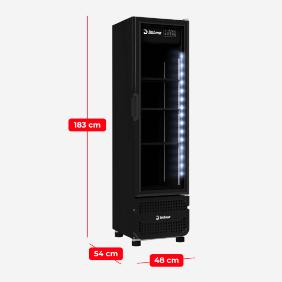 Cervejeira 244 Litros Porta de Vidro Full Black CCV144 220V Imbera
