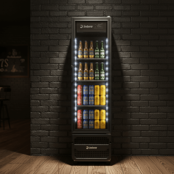 Cervejeira 244 Litros Porta de Vidro Full Black CCV144 220V Imbera