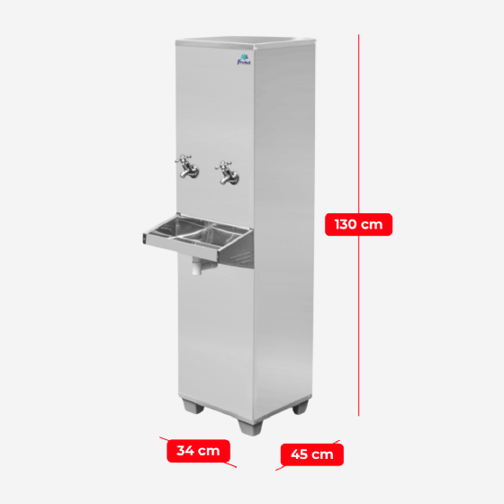 Bebedouro Industrial de Coluna 2 Geladas Inox 25 Litros 110v Frisbel
