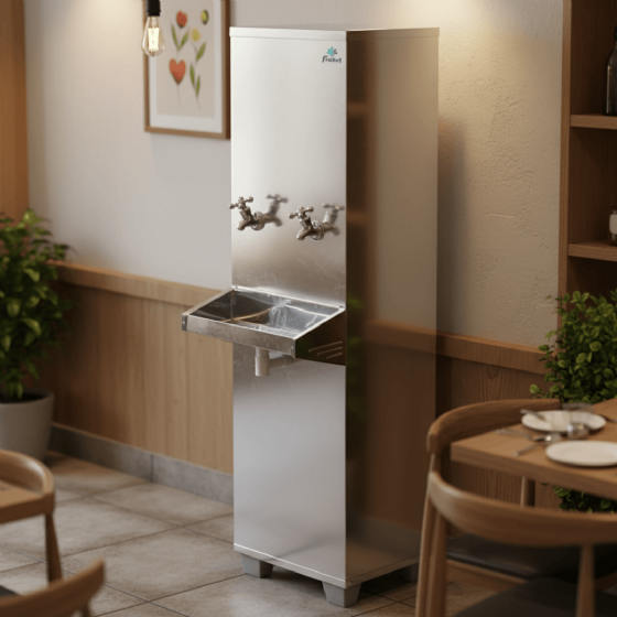 Bebedouro Industrial de Coluna 2 Geladas Inox 25 Litros 110v Frisbel