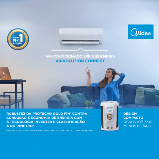 Ar-Condicionado Split Hi-Wall Springer Midea Inverter 9.000 BTU 220V R-32 42AFVCI09S5