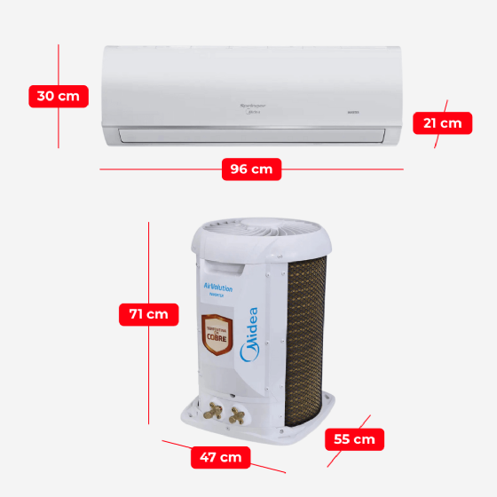 Ar-Condicionado Springer Hi-Wall Inverter 18.000 BTU AirVolution Frio 220v Midea 42AFVCI18S5