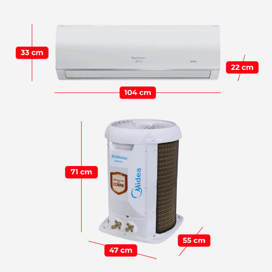 Ar-Condicionado Springer Hi-Wall Inverter 22.000 BTU AirVolution Frio 220v Midea 42AFVCI22S5