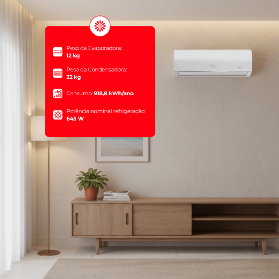Ar-Condicionado Springer Hi-Wall Inverter 22.000 BTU AirVolution Frio 220v Midea 42AFVCI22S5