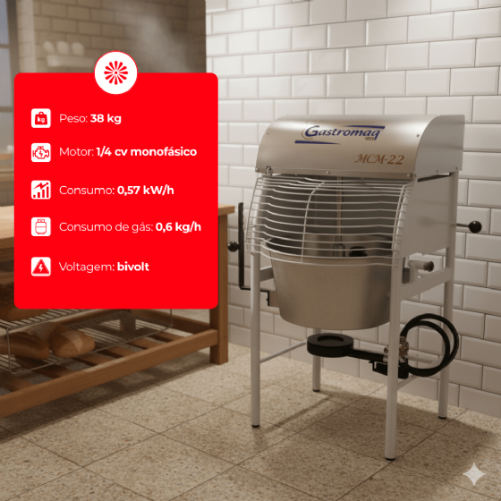 Misturador Industrial MCM 22 Bivolt Gastromaq