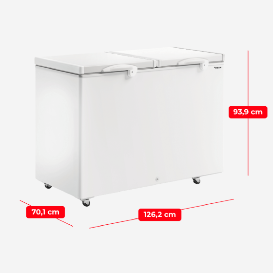 Freezer Horizontal 411 Litros Dupla Ação HCED 411 C 220v Fricon