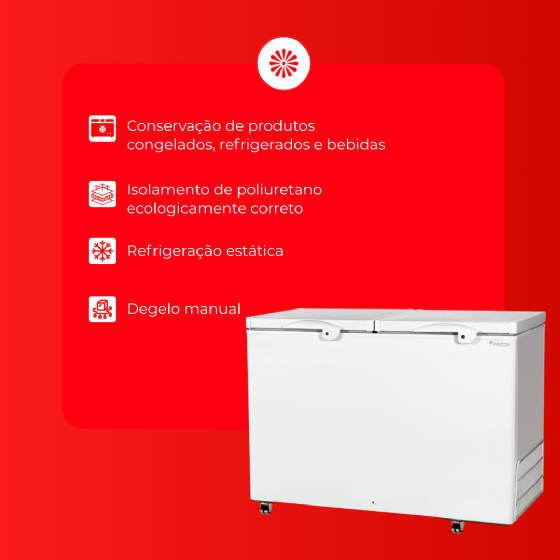 Freezer Horizontal 411 Litros Dupla Ação HCED 411 C 220v Fricon