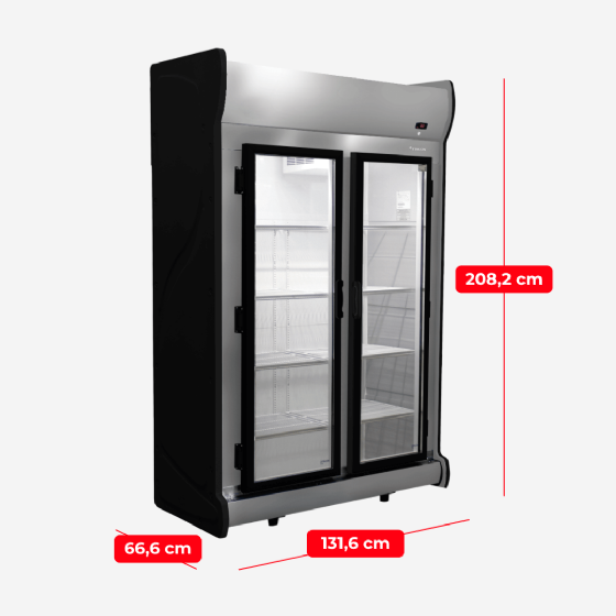Expositor Refrigerado Frios e Laticínios 2 Portas ACFM 1000 220v Fricon