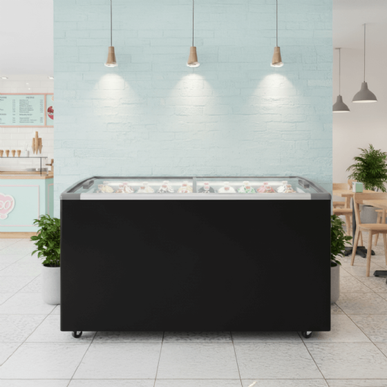 Freezer Horizontal 503 Litros Preto Porta de Vidro HCEB 503 220v Fricon