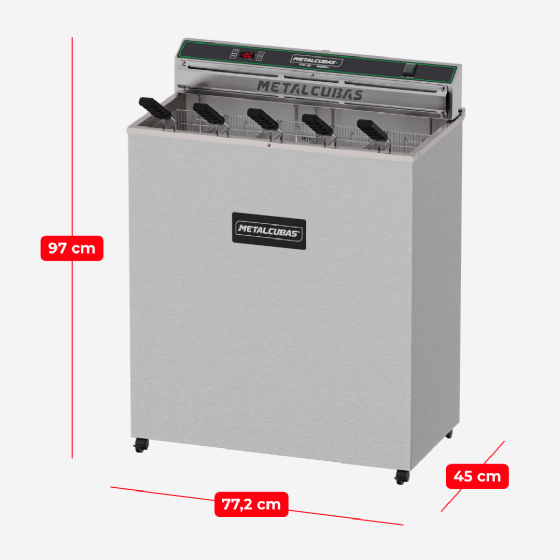 Fritadeira Elétrica Zona Fria 30 Litros 10000 W FOE 30 P 220v Metalcubas