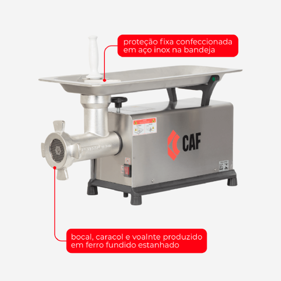 Picador Moedor de Carne Boca 22 de Ferro Fundido Bivolt CAF