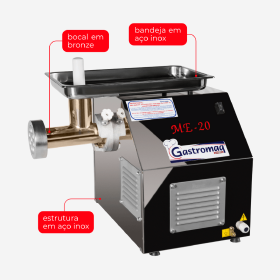 Extrusora de Massas ME 20 Inox 220v Gastromaq