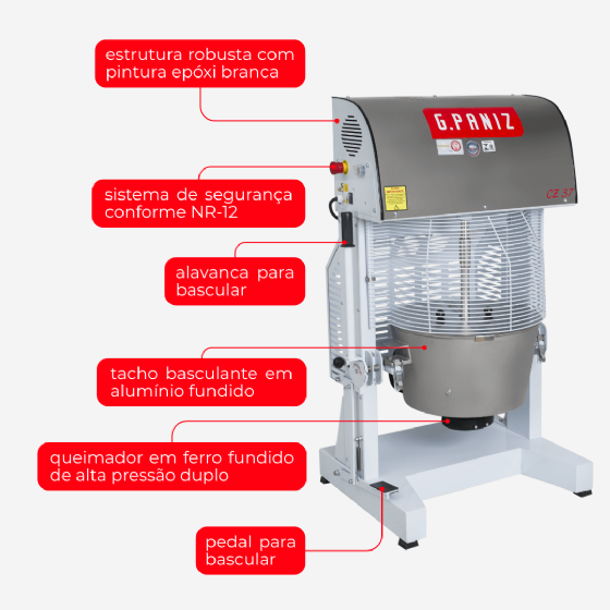 Misturador Industrial Cozerella CZ 37 Epóxi Bivolt G Paniz