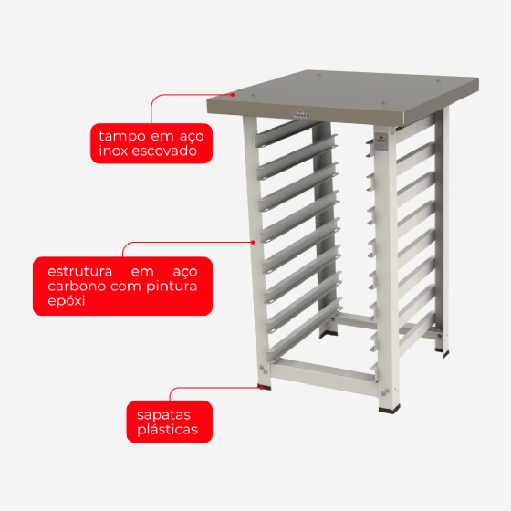 Mesa de Apoio Para Forno Prp-004 Progás