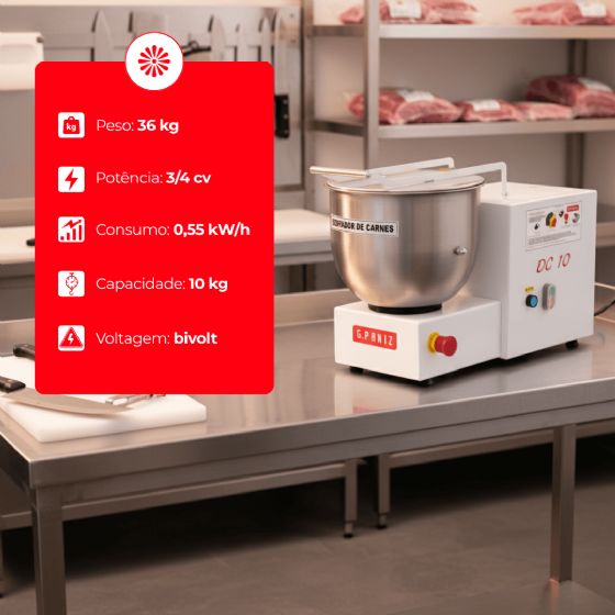 Desfiador de Carnes 10 kg DC 10 Bivolt G Paniz