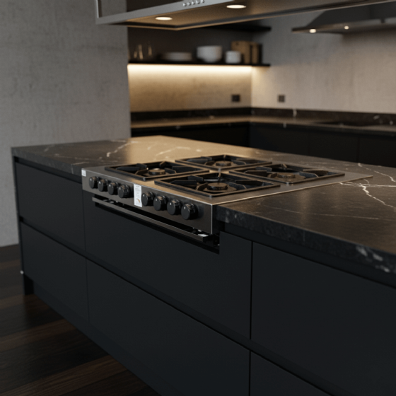 Fogão Industrial De Embutir Aço Inox 4 Bocas Duplas ACFI-3404 Baixa Pressão Araceba