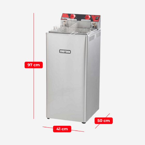 Fritadeira Elétrica Zona Fria de Óleo 15 Litros 8000 W FZ28 P 220v Croydon