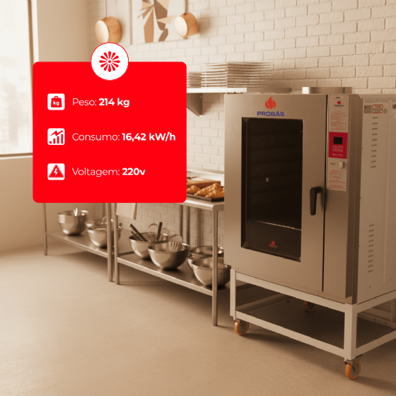 Forno Turbo 10 Esteiras Elétrico PRP 10000 E Style Trifásico 220v Progás
