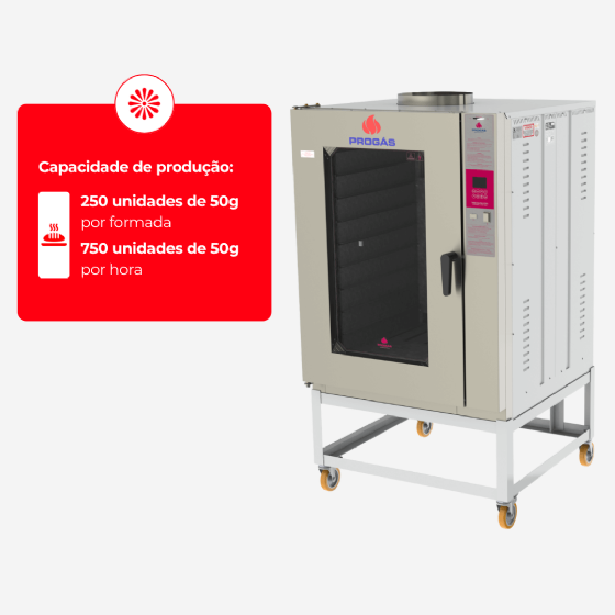 Forno Turbo 10 Esteiras Elétrico PRP 10000 E Style Trifásico 220v Progás