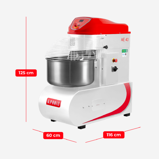 Amassadeira Espiral 40 kg AE 40 2 Velocidades G2 Trifásica 220v G Paniz