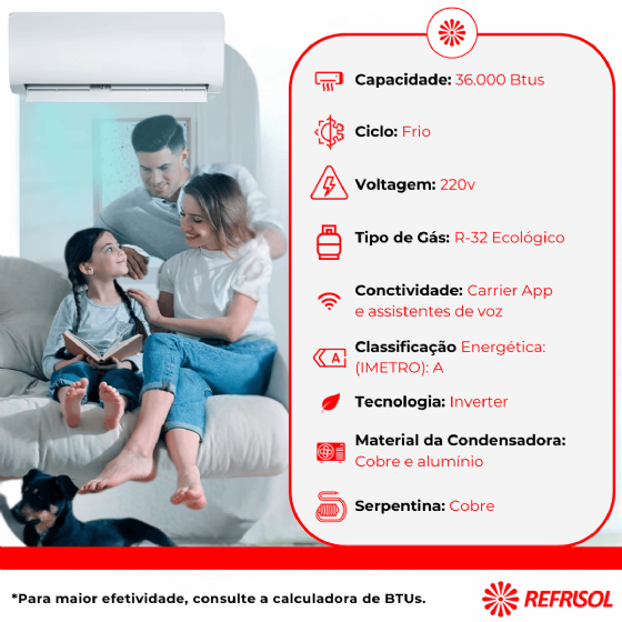 Ar-Condicionado Inverter Connect de Teto 36.000 BTU Frio 220v Midea 38CCVD36515MM