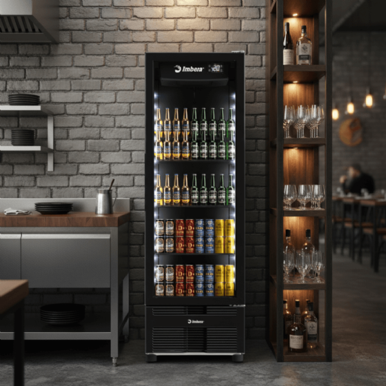 Cervejeira 569 Litros Porta de Vidro Full Black CCV355 220V Imbera