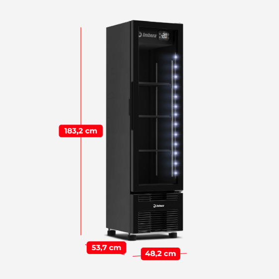 Cervejeira 244 Litros Porta de Vidro Full Black CCV144 Bivolt Inverter Imbera