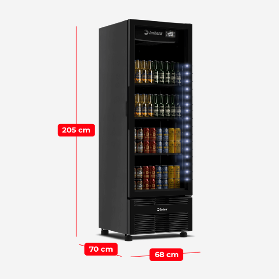 Cervejeira 569 Litros Porta de Vidro Full Black CCV355 Bivolt Inverter Imbera