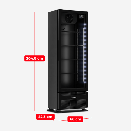 Cervejeira 393 Litros Porta de Vidro Full Black CCV290 220V Imbera