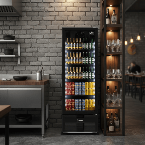 Cervejeira 393 Litros Porta de Vidro Full Black CCV290 220V Imbera