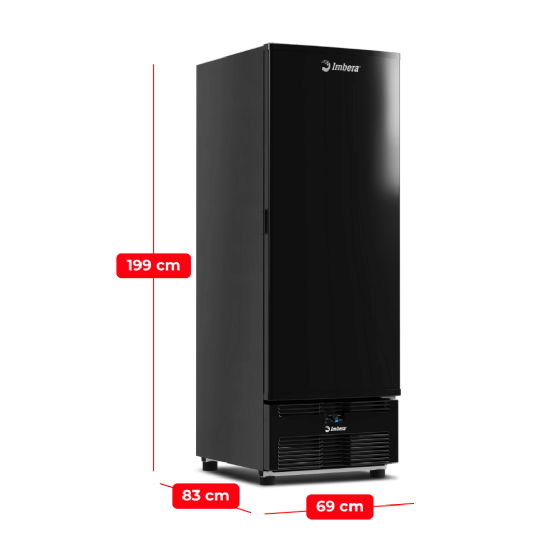 Freezer Vertical Tripla Ação 561 Litros Porta Sólida Preta EVZ21 220v Imbera