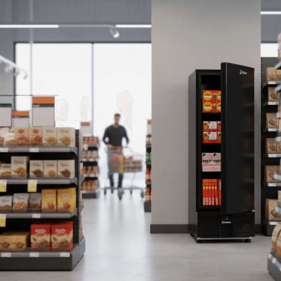 Freezer Vertical Tripla Ação 561 Litros Porta Sólida Preta EVZ21 220v Imbera