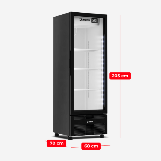 Cervejeira 569 Litros Porta de Vidro Preta CCV355 220V Imbera