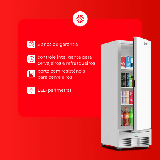 Freezer Vertical Tripla Ação 561 Litros Porta Sólida Branca EVZ21 110v Imbera