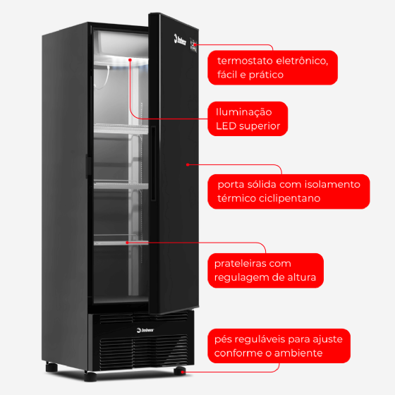 Cervejeira 569 Litros Porta Cega Preta CCV355 220V Imbera