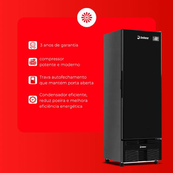 Cervejeira 569 Litros Porta Cega Preta CCV355 220V Imbera