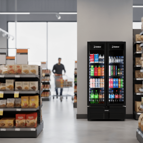 Refrigerador Vertical 2 Portas de Vidro 810L G326 Bivolt Inverter Imbera