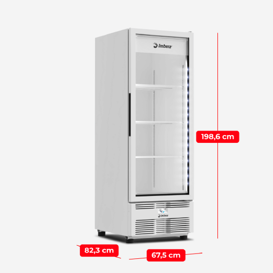 Freezer Vertical Tripla Ação 576 Litros Porta de Vidro Branca EVZ21 220v Imbera