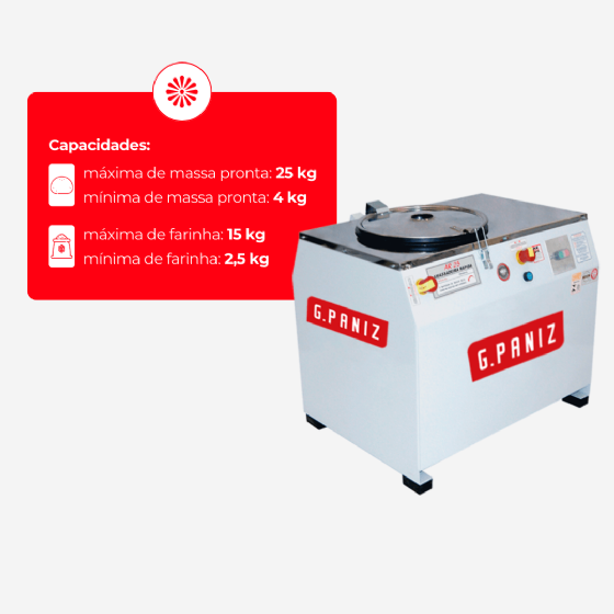 Amassadeira Rápida 25 kg AR 25 Trifásico 220v G Paniz