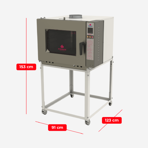 Forno Turbo 5 Esteiras Elétrico PRP 5000 New Eletric 220v Trifásico Progás