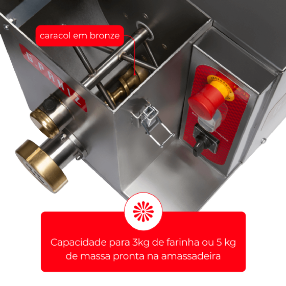 Extrusora de Massas Bancada EM-10 Inox Bivolt G Paniz