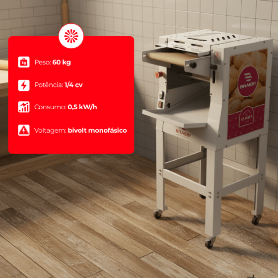 Modeladora de Pães 35 cm MB-35 G3 Bivolt Braesi
