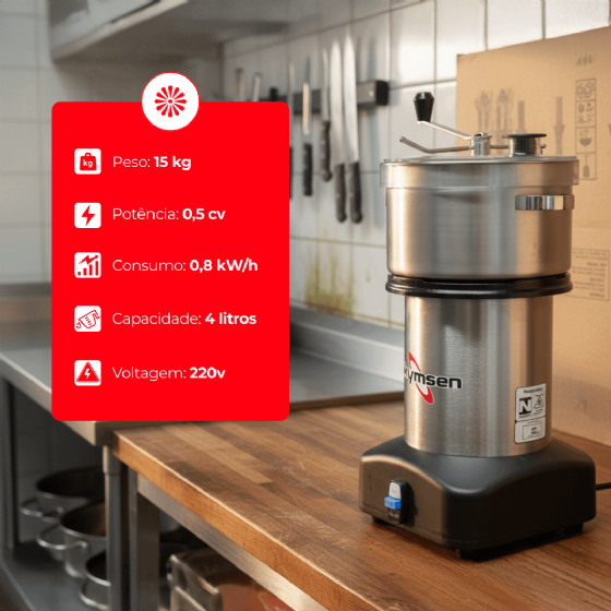 Cutter Processador De Alimentos 04 Litros CR-4 Inox 220v Skymsen