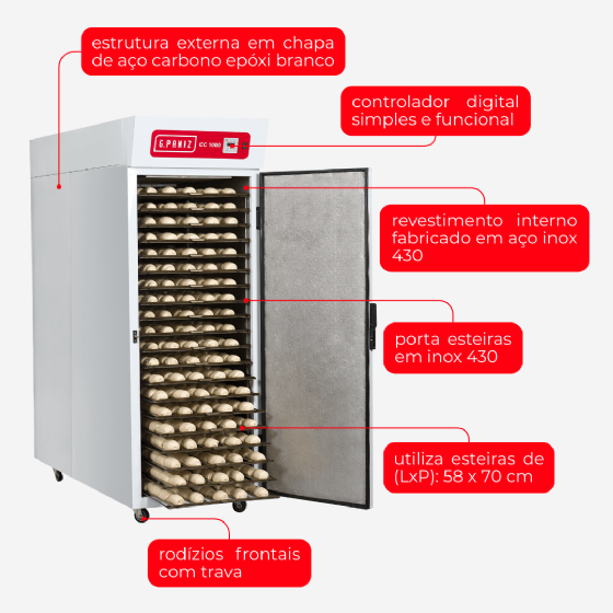 Câmara Climática CC 1000 G2 Interior Inox G Paniz