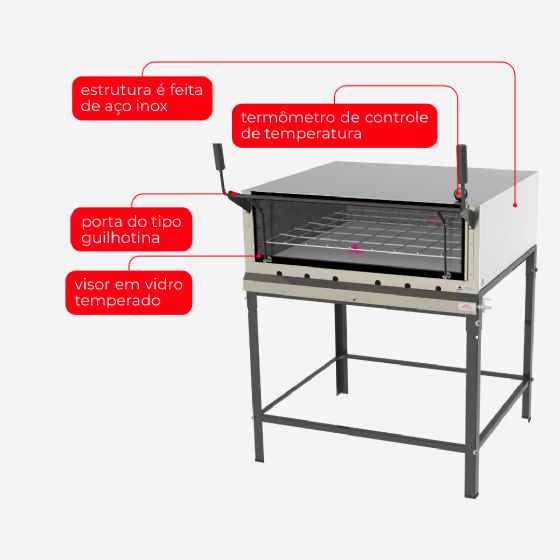 Forno Pedra Refratária à Gás PRP-900 S/KG Inox Progás